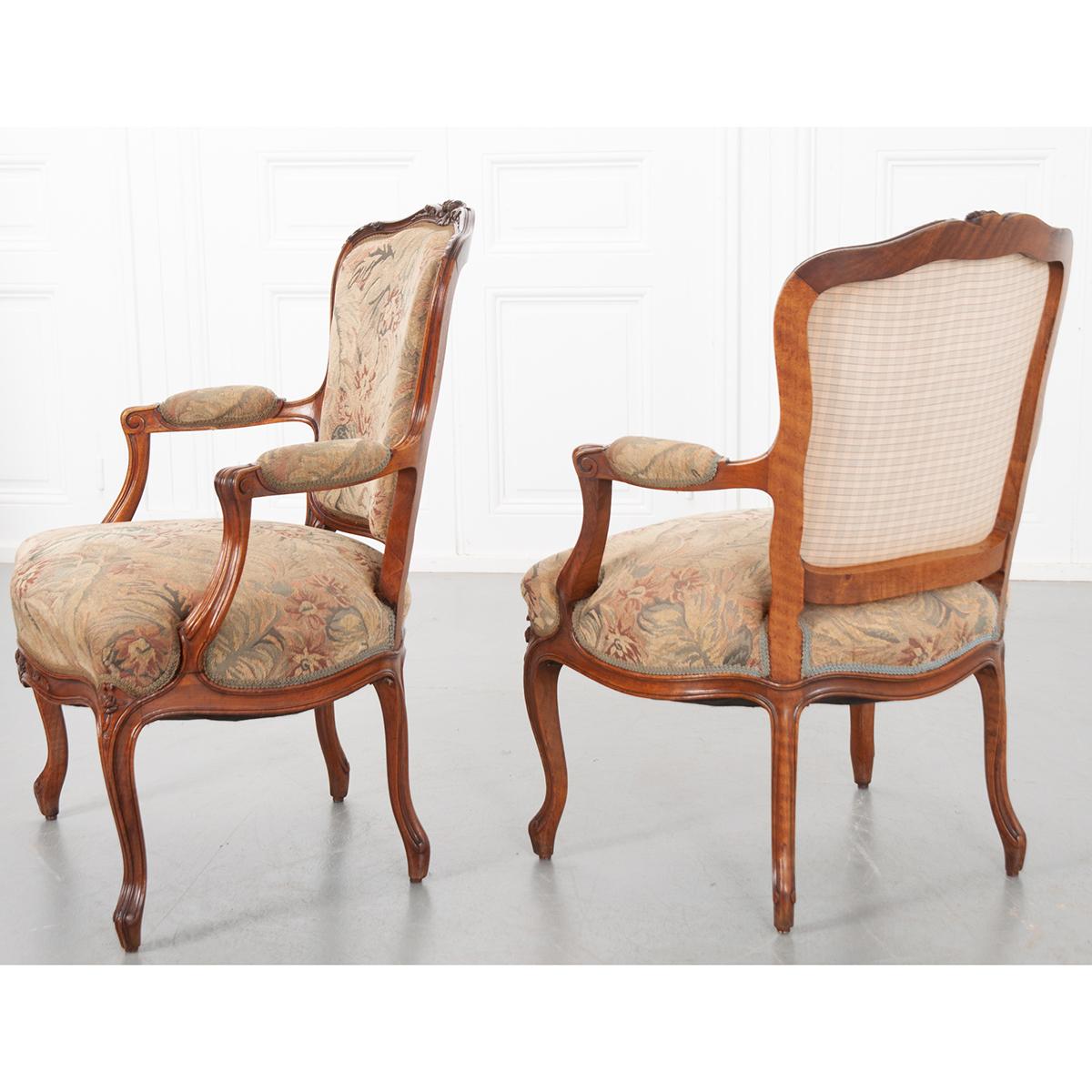 Pair of French Louis XVI-Style Fauteuils 4