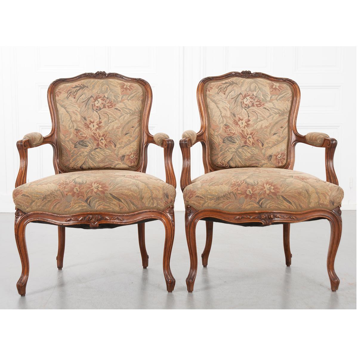 20th Century Pair of French Louis XVI-Style Fauteuils