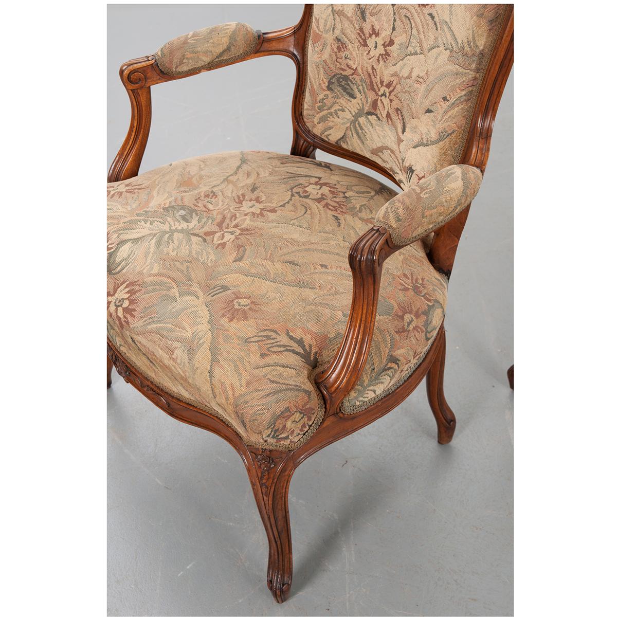 Pair of French Louis XVI-Style Fauteuils 3