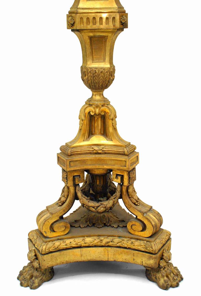 Pair of French Louis XVI Style Bronze Floor Torchieres For Sale 3