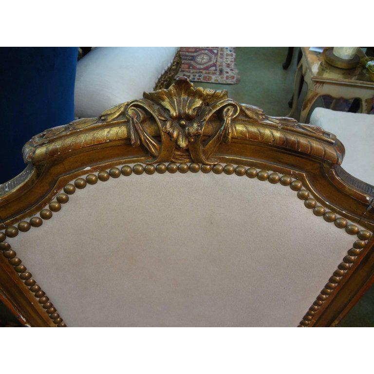 Pair of French Louis XVI Style Giltwood Chairs In Good Condition In Houston, TX