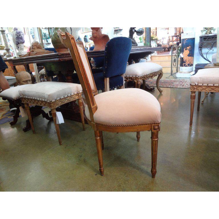 19th Century Pair of French Louis XVI Style Giltwood Chairs