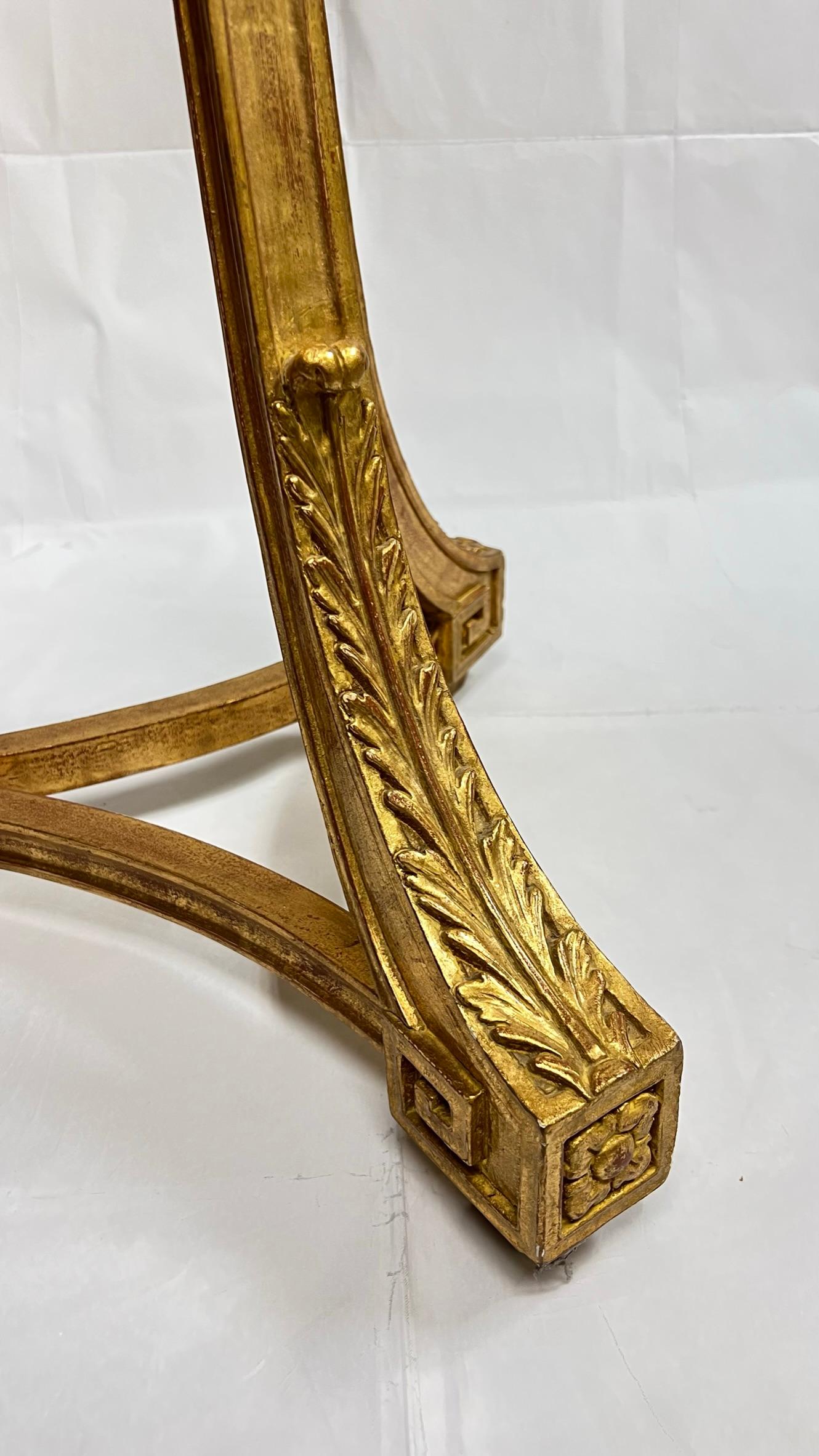 Pair of French Louis XVI style  Giltwood Plant or Candle Stands 11