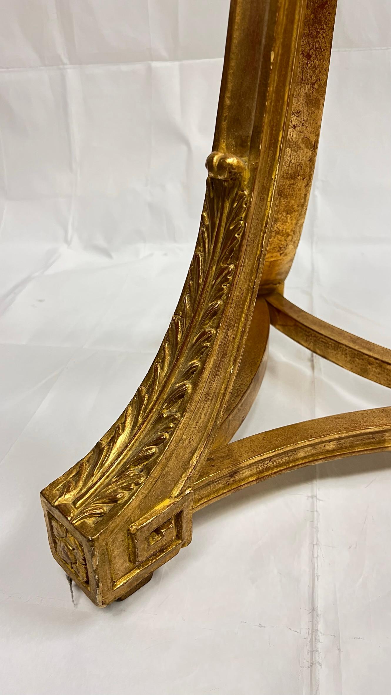 Pair of French Louis XVI style  Giltwood Plant or Candle Stands 12