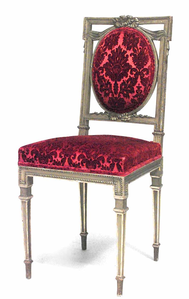 Pair of French Louis XVI Style ‘Late 19th Century’ Gilt Side Chairs In Good Condition In New York, NY