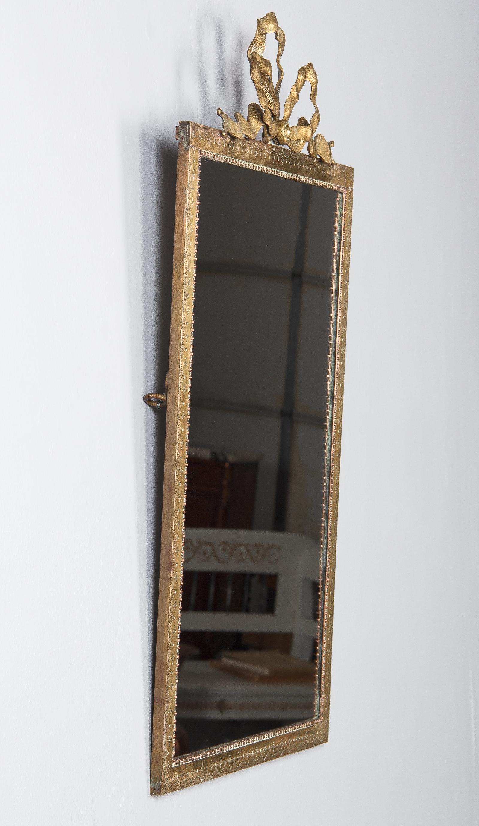 French Louis XVI Style Mirrors with Brass Frames, Early 1900s 9