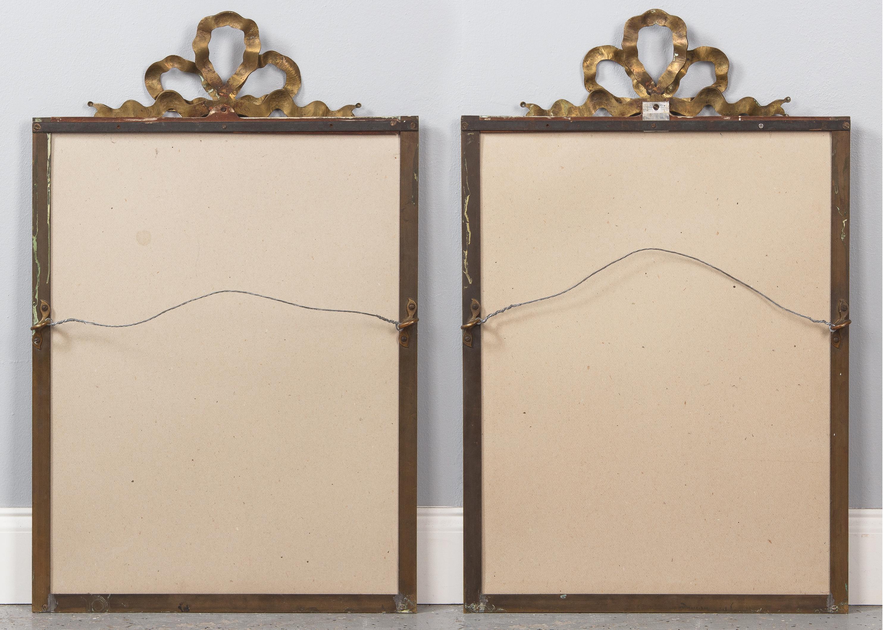 French Louis XVI Style Mirrors with Brass Frames, Early 1900s 16
