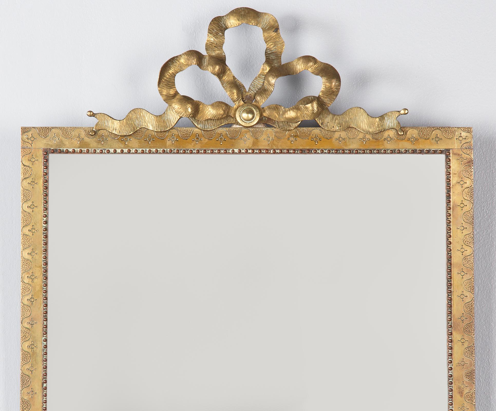 20th Century French Louis XVI Style Mirrors with Brass Frames, Early 1900s