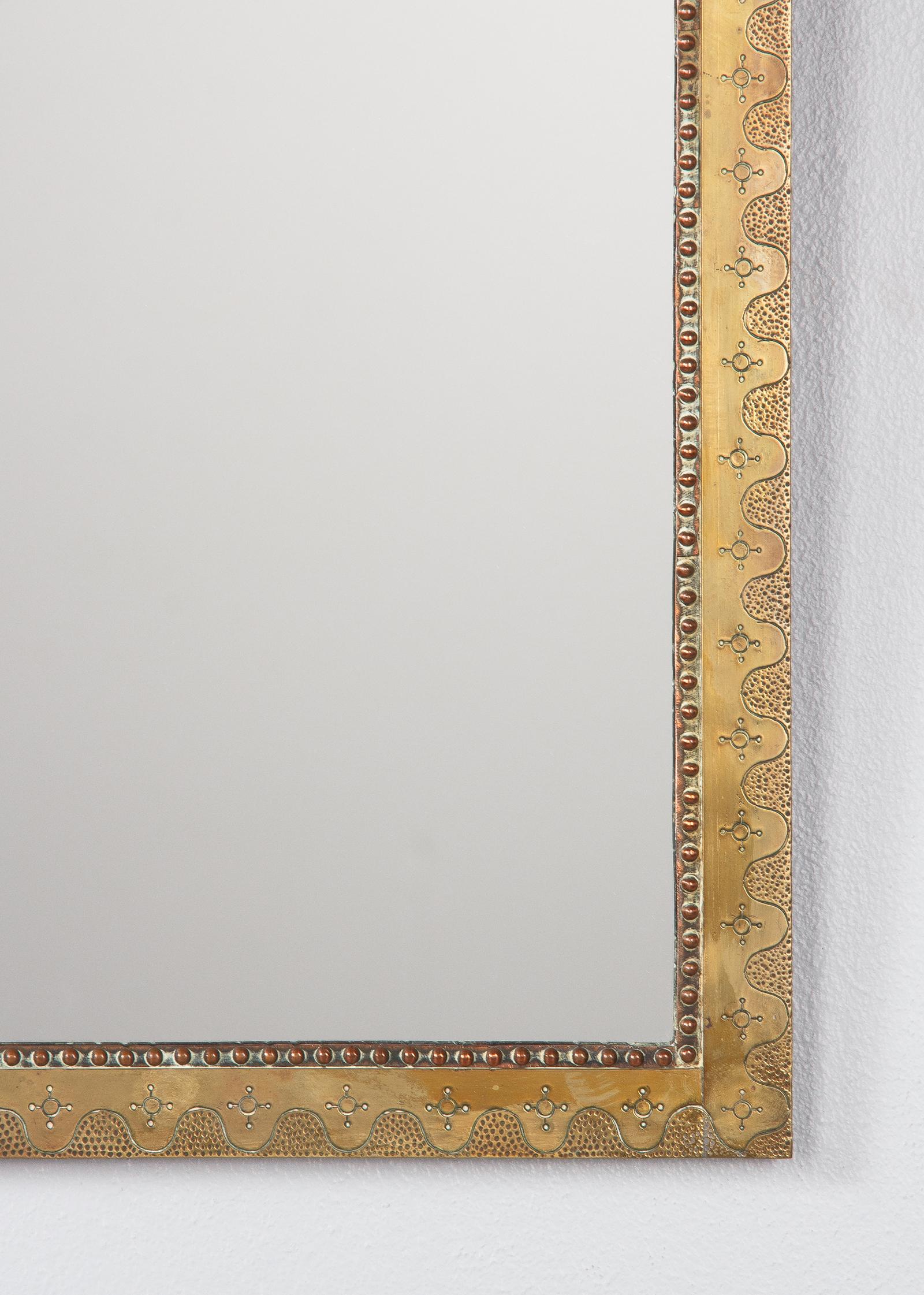 French Louis XVI Style Mirrors with Brass Frames, Early 1900s 3
