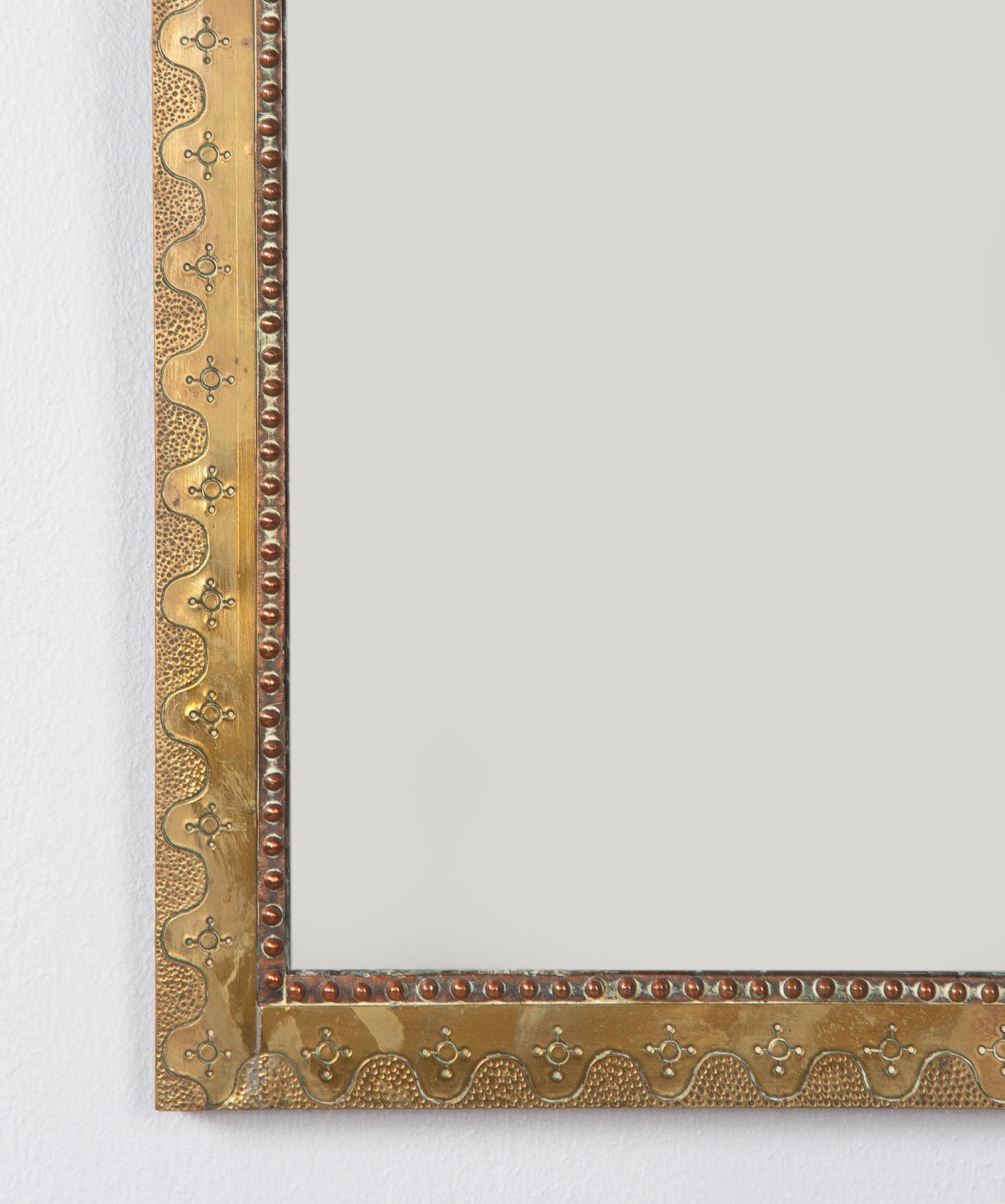 French Louis XVI Style Mirrors with Brass Frames, Early 1900s 4