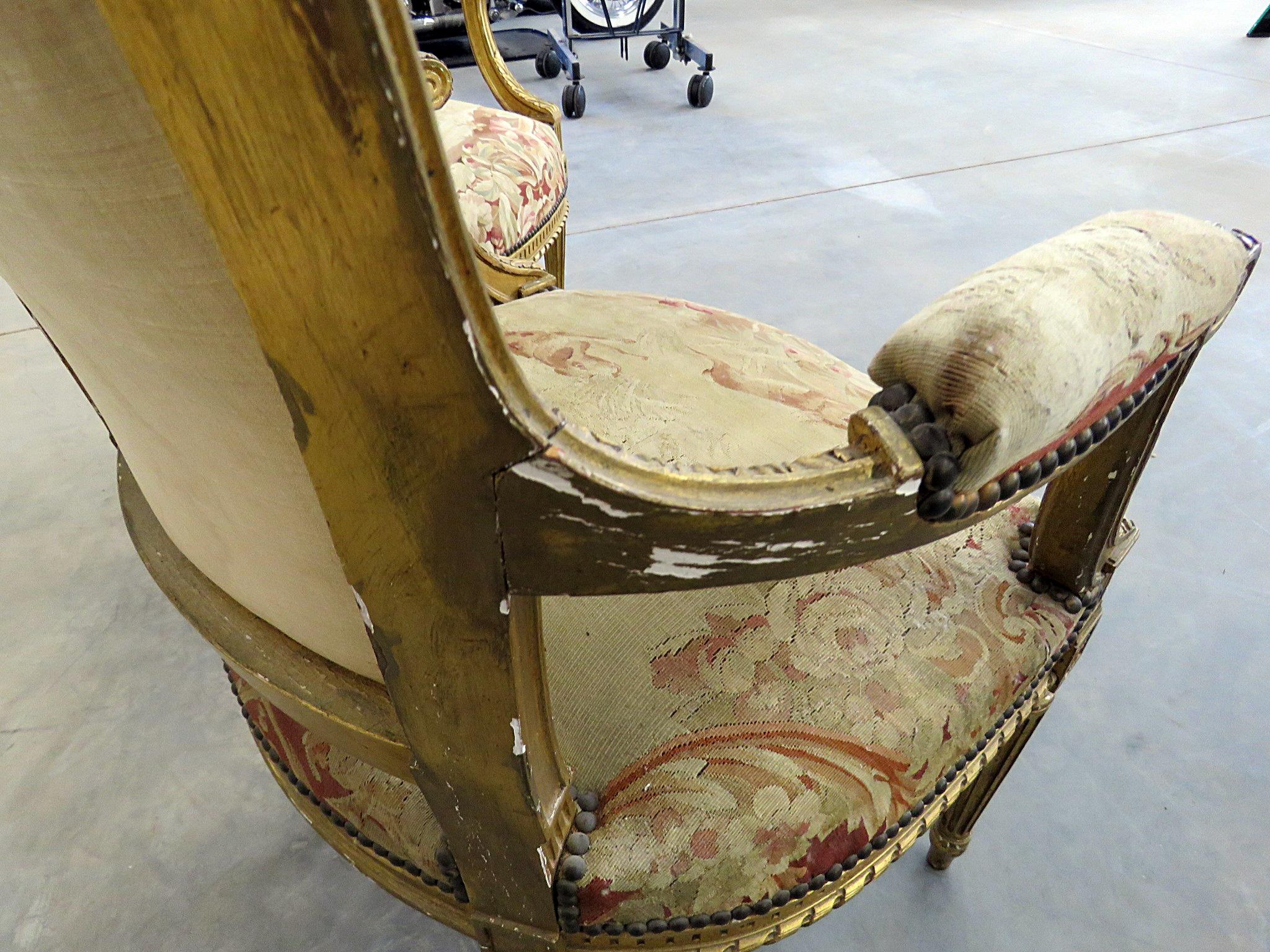 Pair of French Louis XVI Style Needlepoint Fauteuils 3