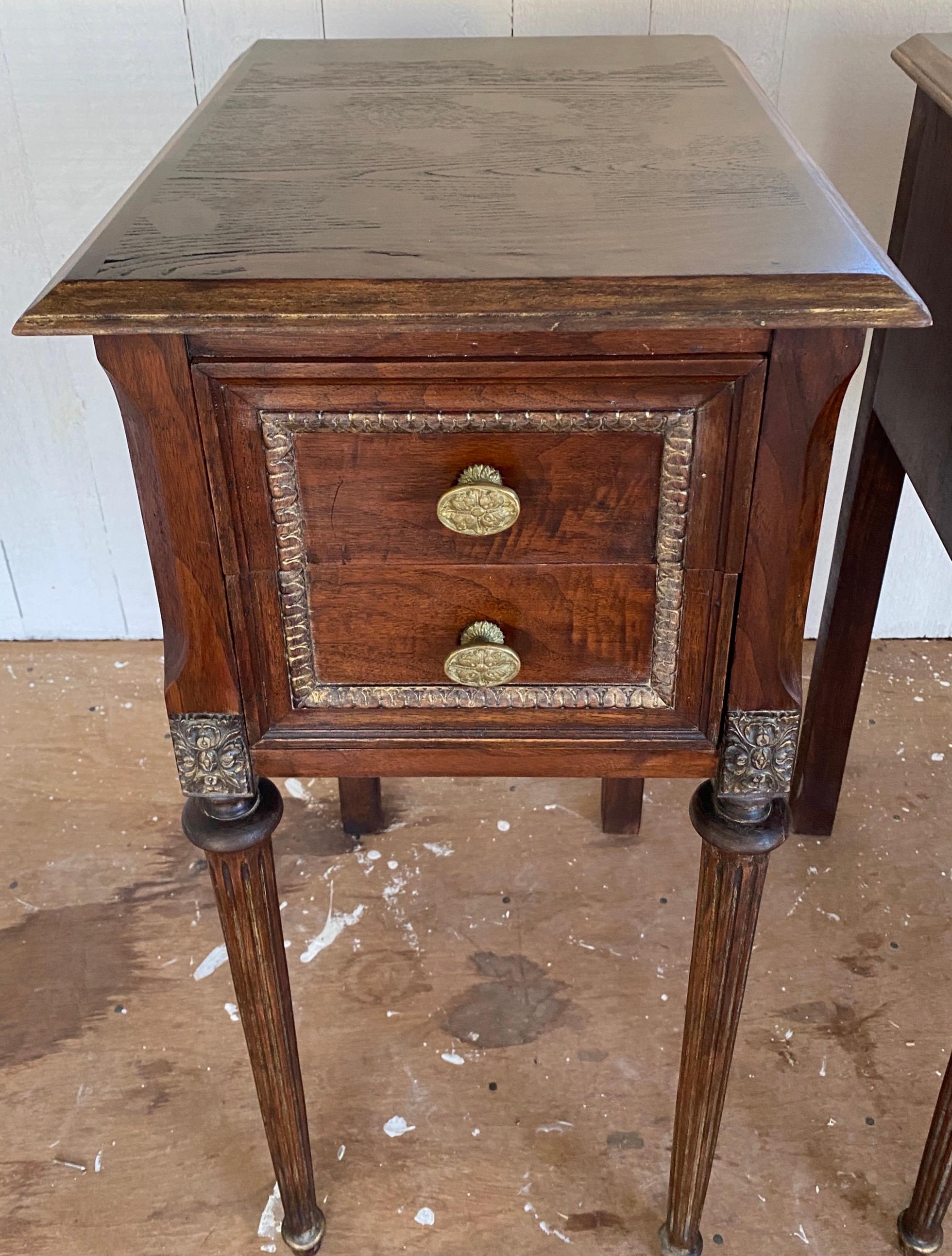Pair of French Louis XVI Style Nightstands For Sale 4