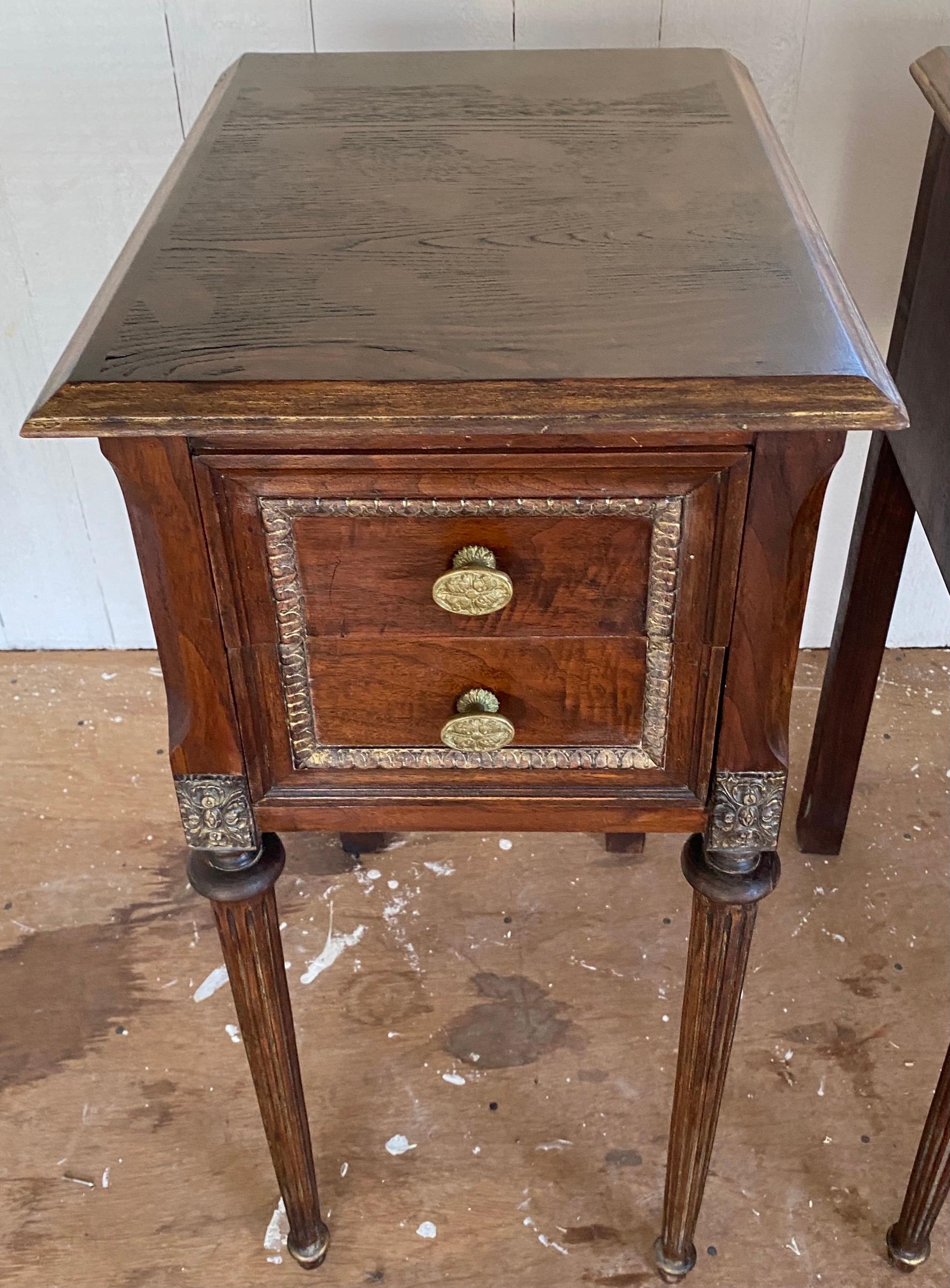 Pair of French Louis XVI Style Nightstands For Sale 5