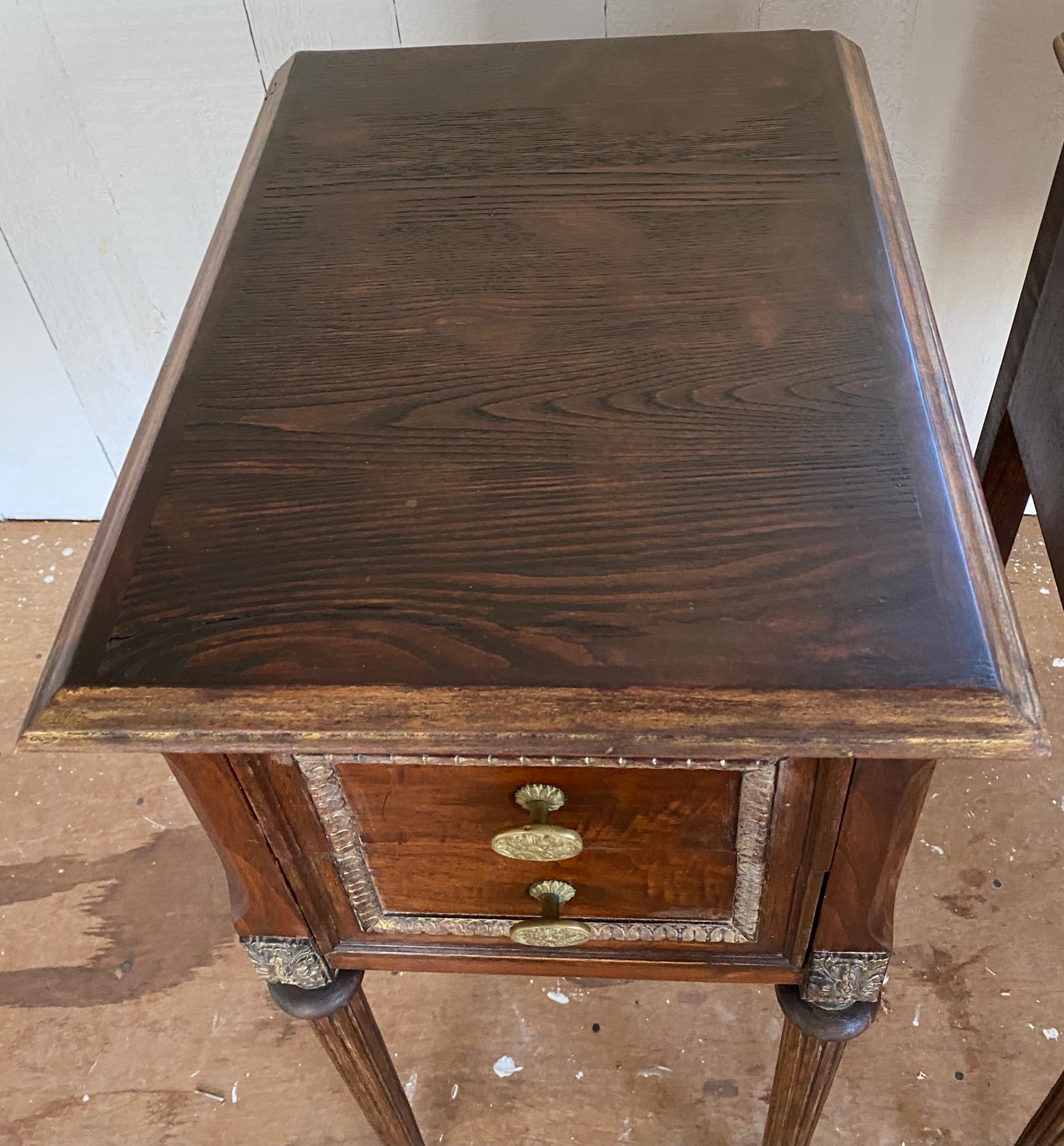 Pair of French Louis XVI Style Nightstands For Sale 6