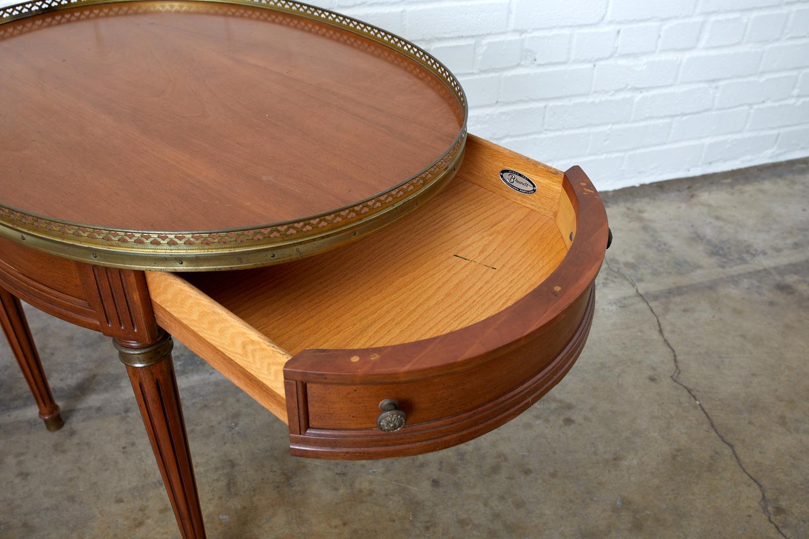 Pair of French Louis XVI Style Oval Bouillotte Tables 1