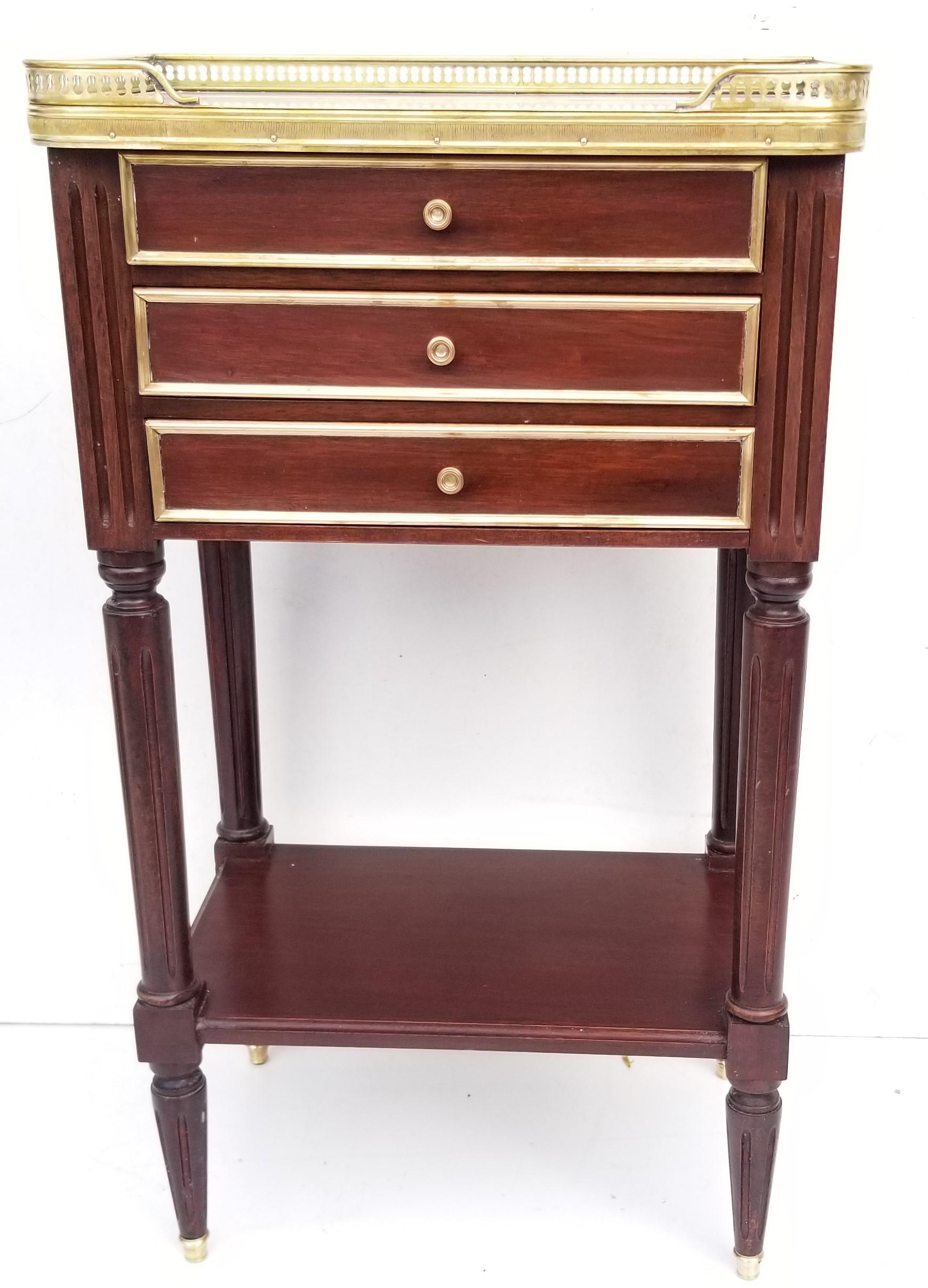 Pair of French Louis XVI Style Side Tables 5
