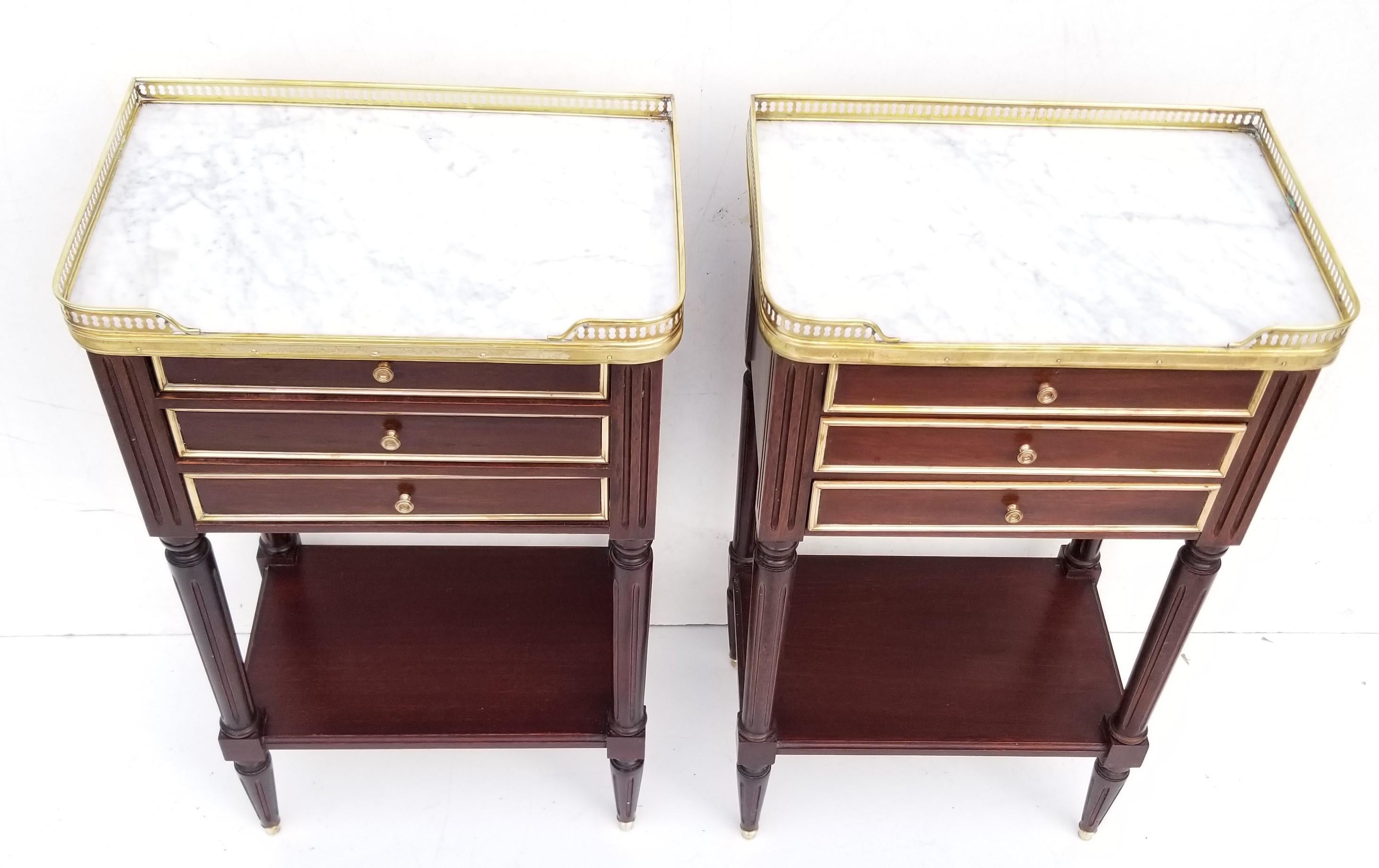 Mid-20th Century Pair of French Louis XVI Style Side Tables