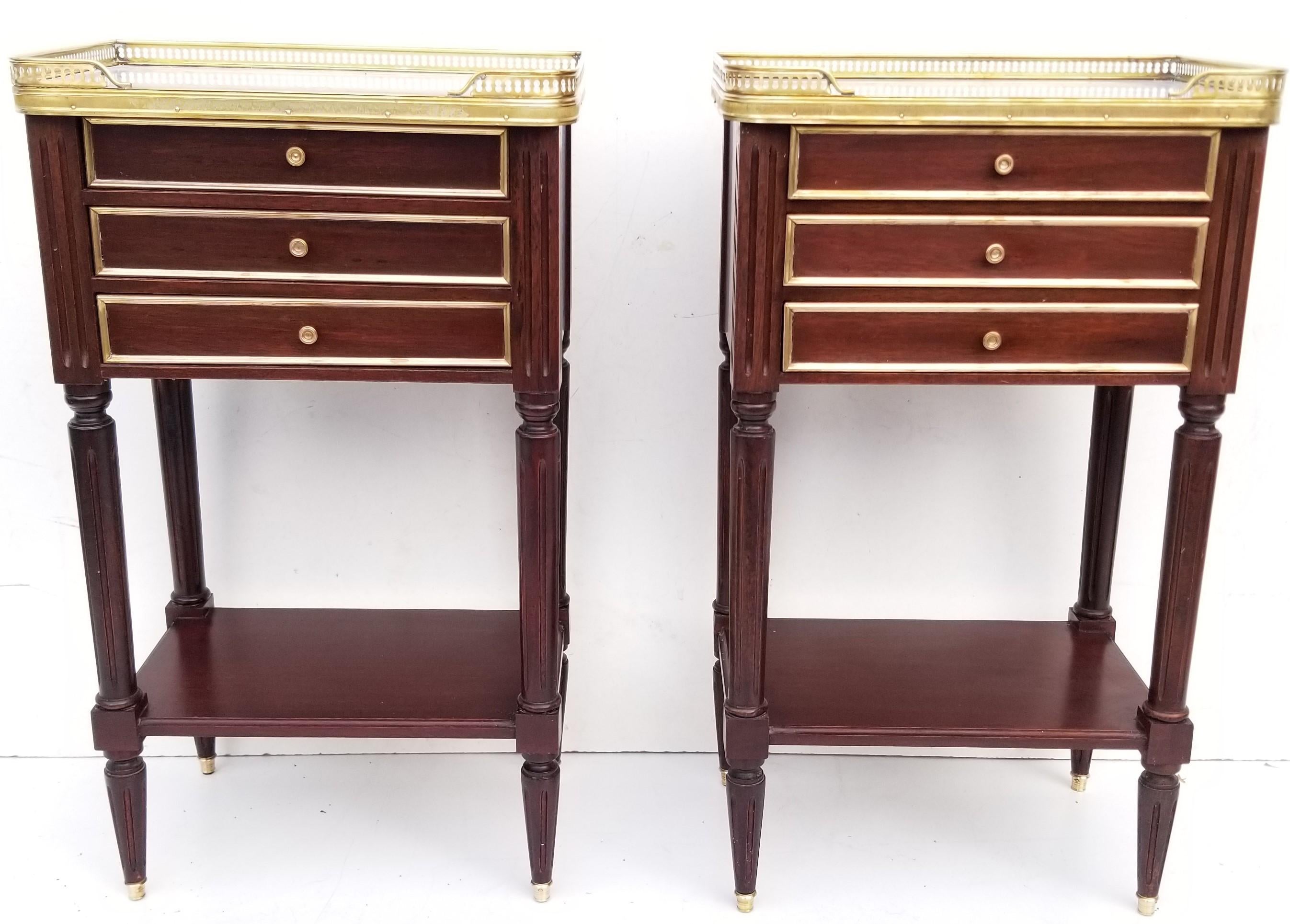 Pair of French Louis XVI Style Side Tables 4