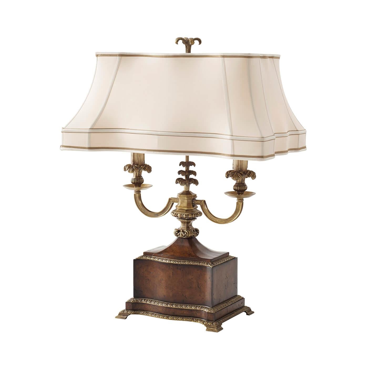 Brass Pair of French Louis XVI Style Table Lamps For Sale