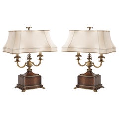 Paar französische Tischlampen im Louis-XVI.-Stil