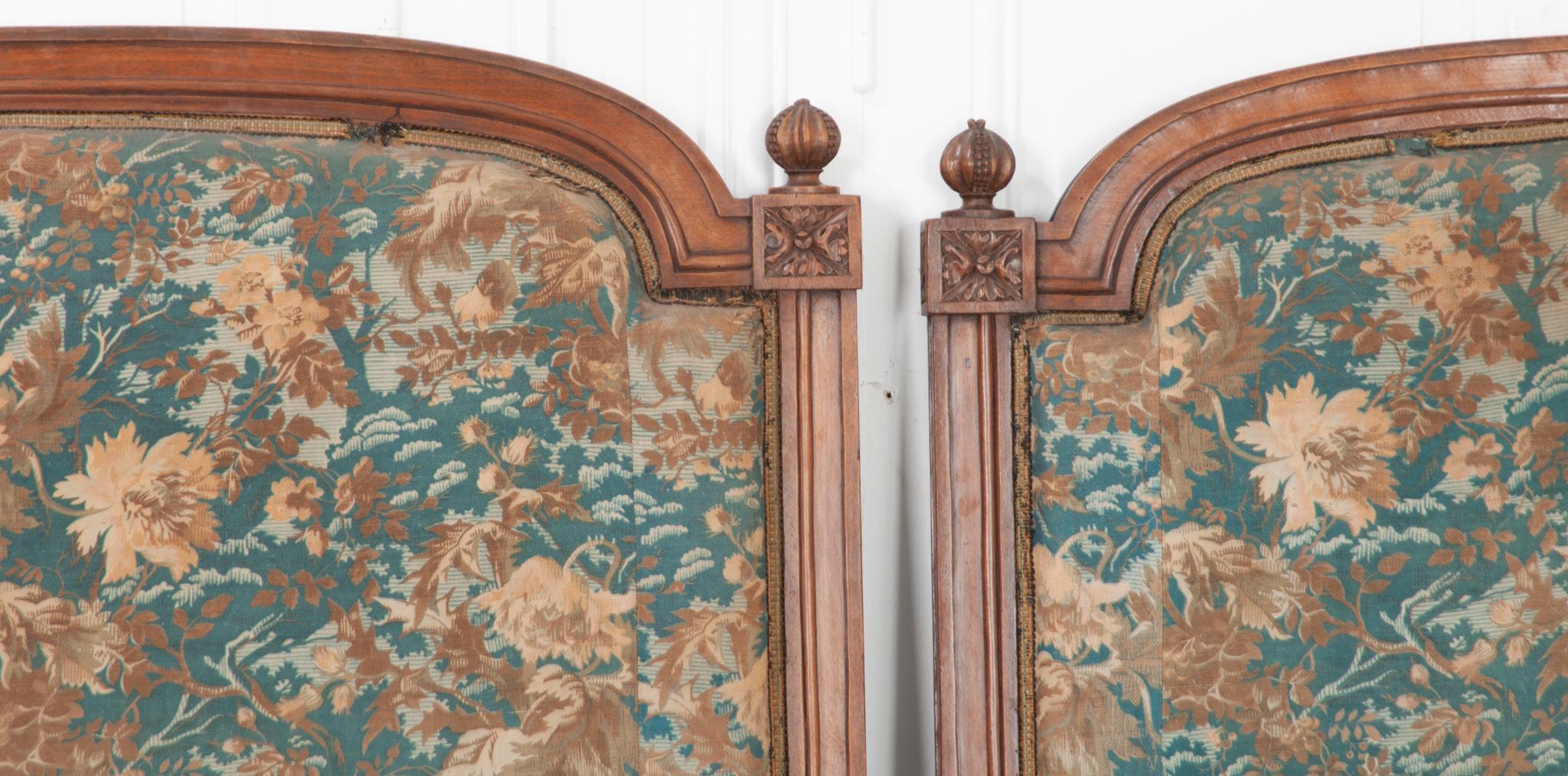 Caning Pair of French Louis XVI-Style Twin Headboards
