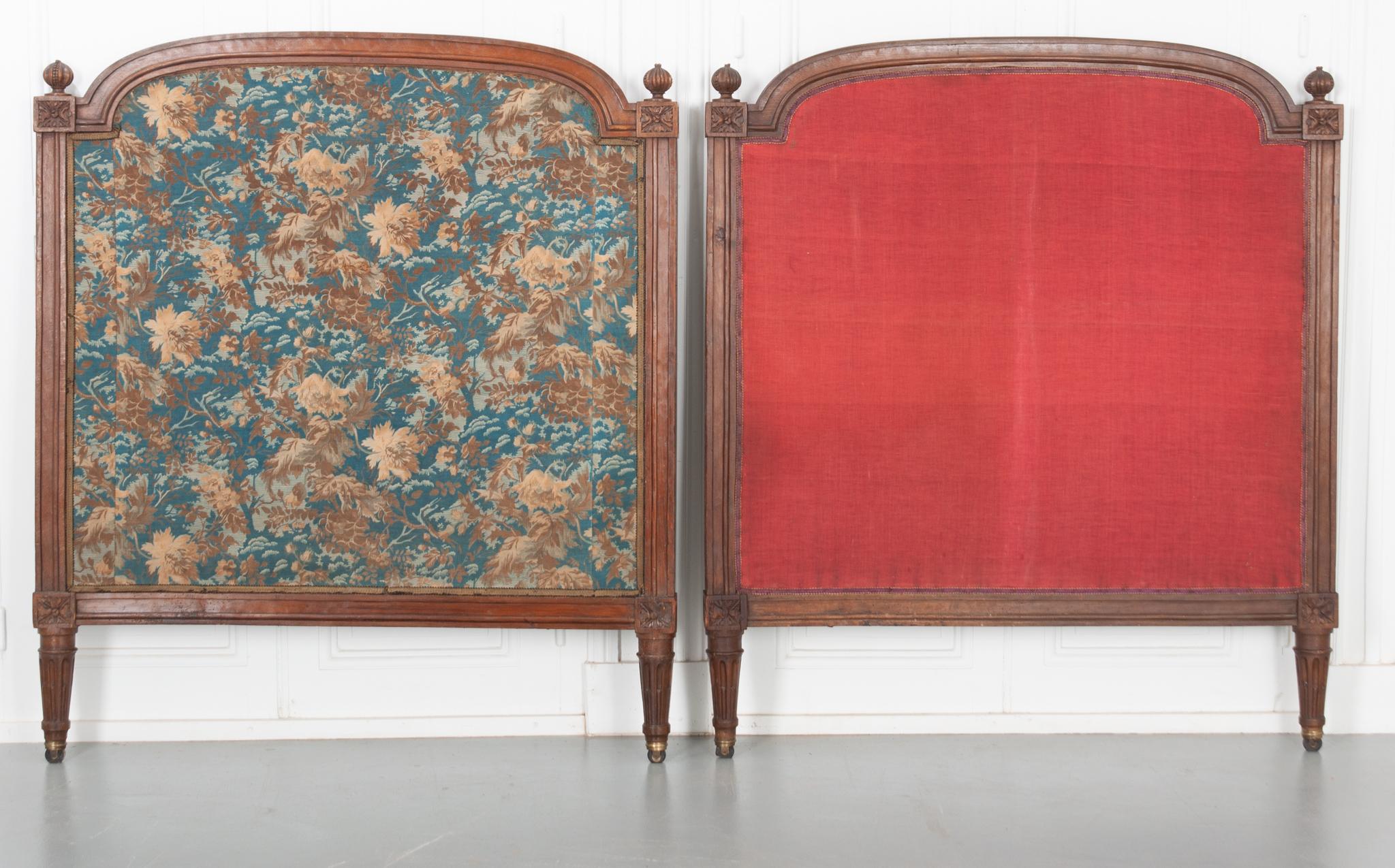 Upholstery Pair of French Louis XVI-Style Twin Headboards