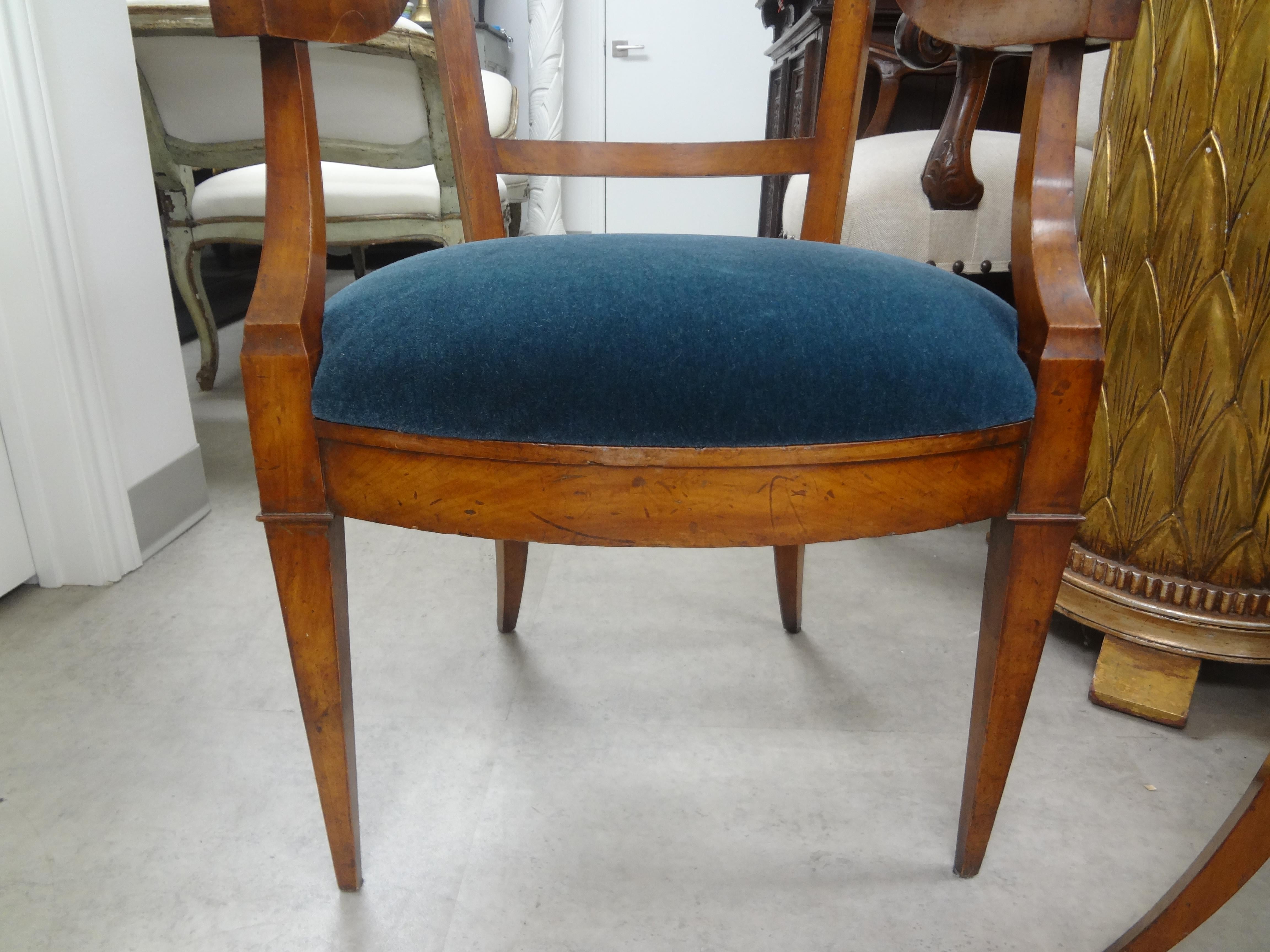 Pair of French Louis XVI Style Walnut Armchairs or Side Chairs For Sale 6