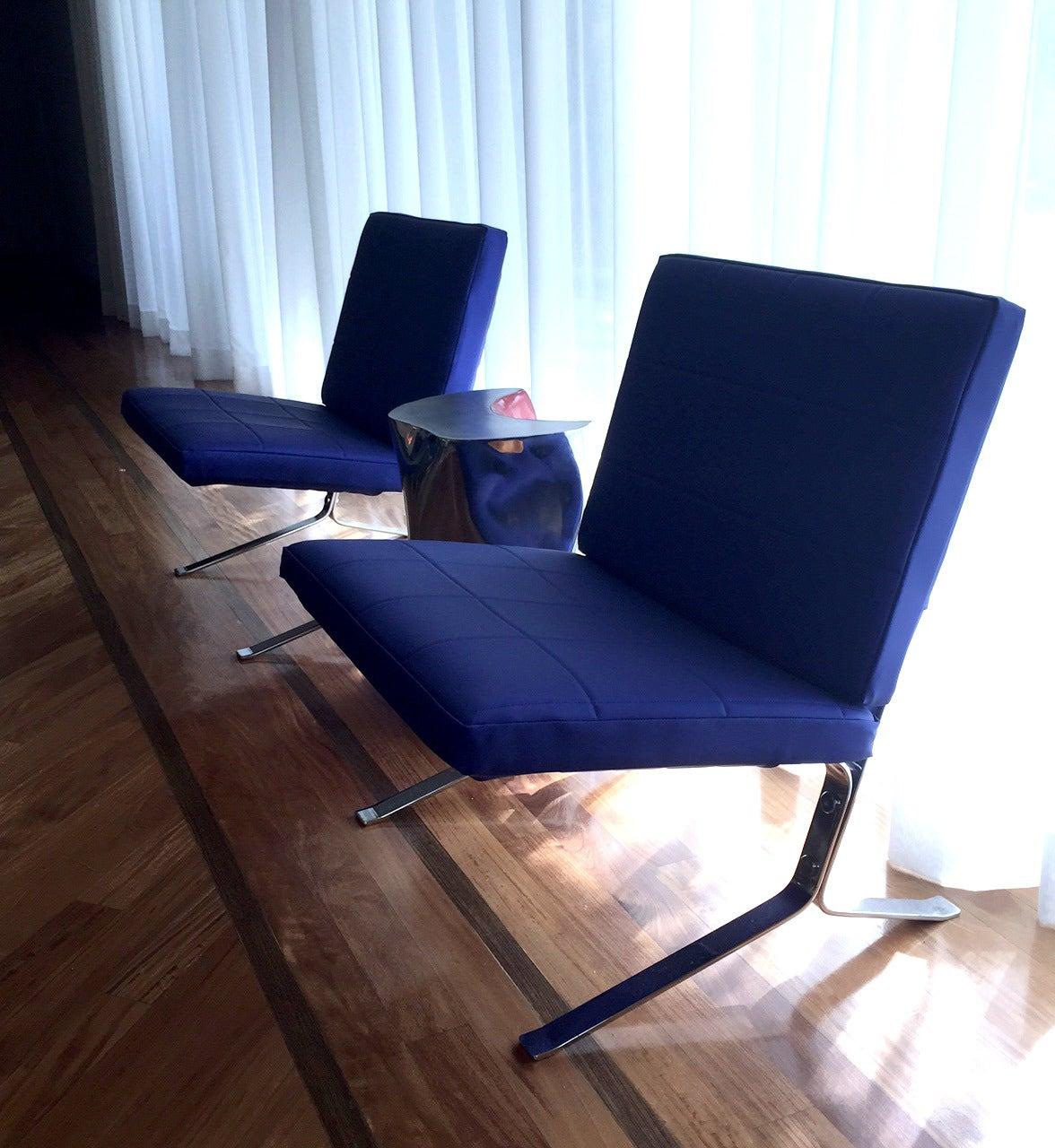 Pair of French Lounge Chairs by Olivier Mourgue In Good Condition For Sale In Atlanta, GA