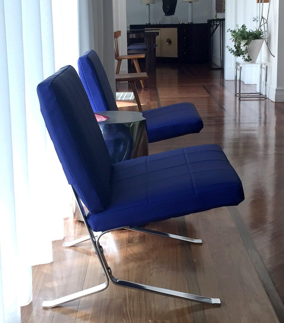 Mid-20th Century Pair of French Lounge Chairs by Olivier Mourgue For Sale