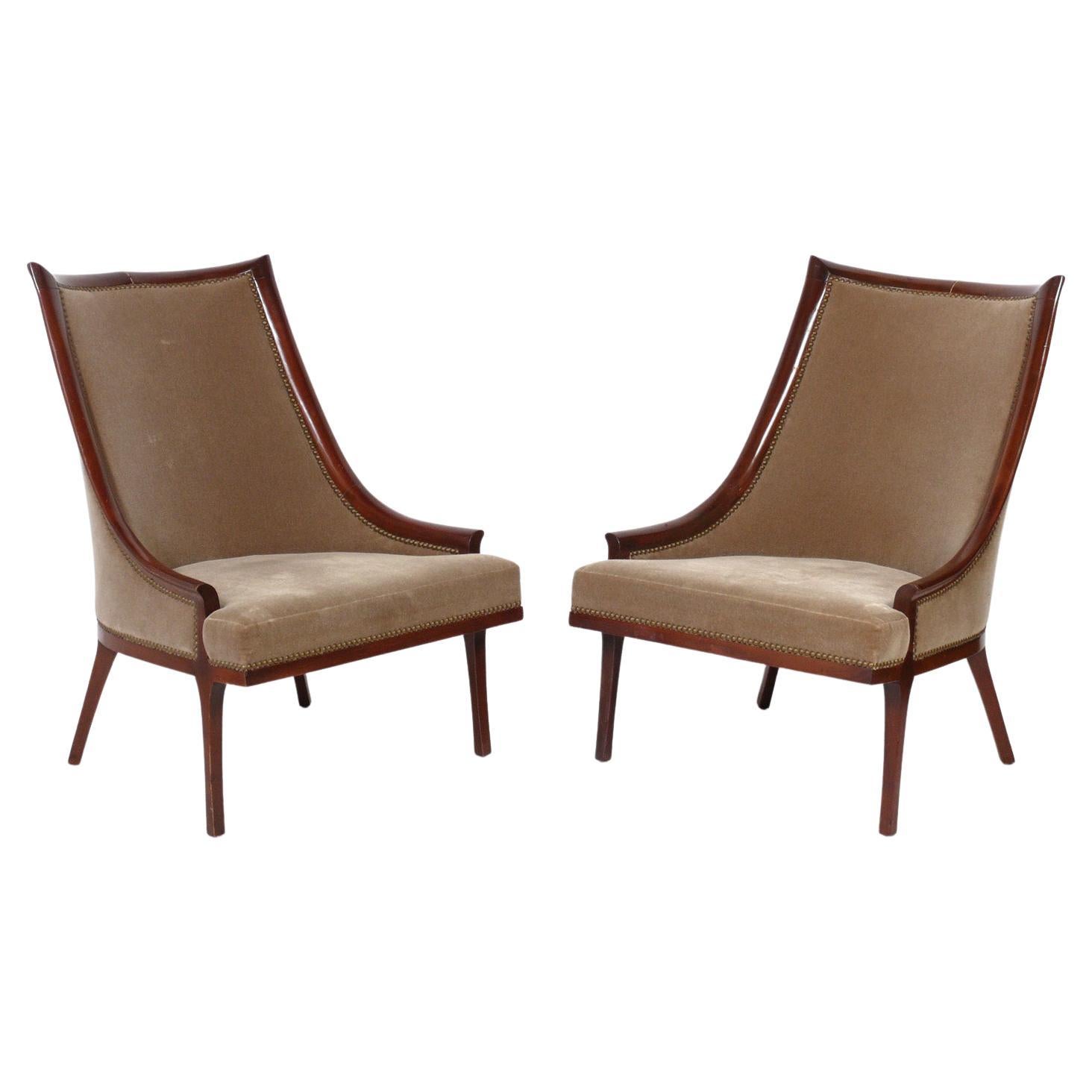 Pair of French Lounge Chairs