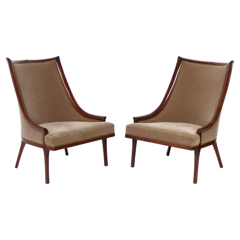 Pair of French Lounge Chairs For Sale at 1stDibs