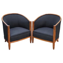 Pair of French Lounge Chairs in the Art Deco Style (Individually Priced)