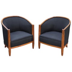 Pair of French Lounge Chairs in the Art Deco Style (Individually Priced)