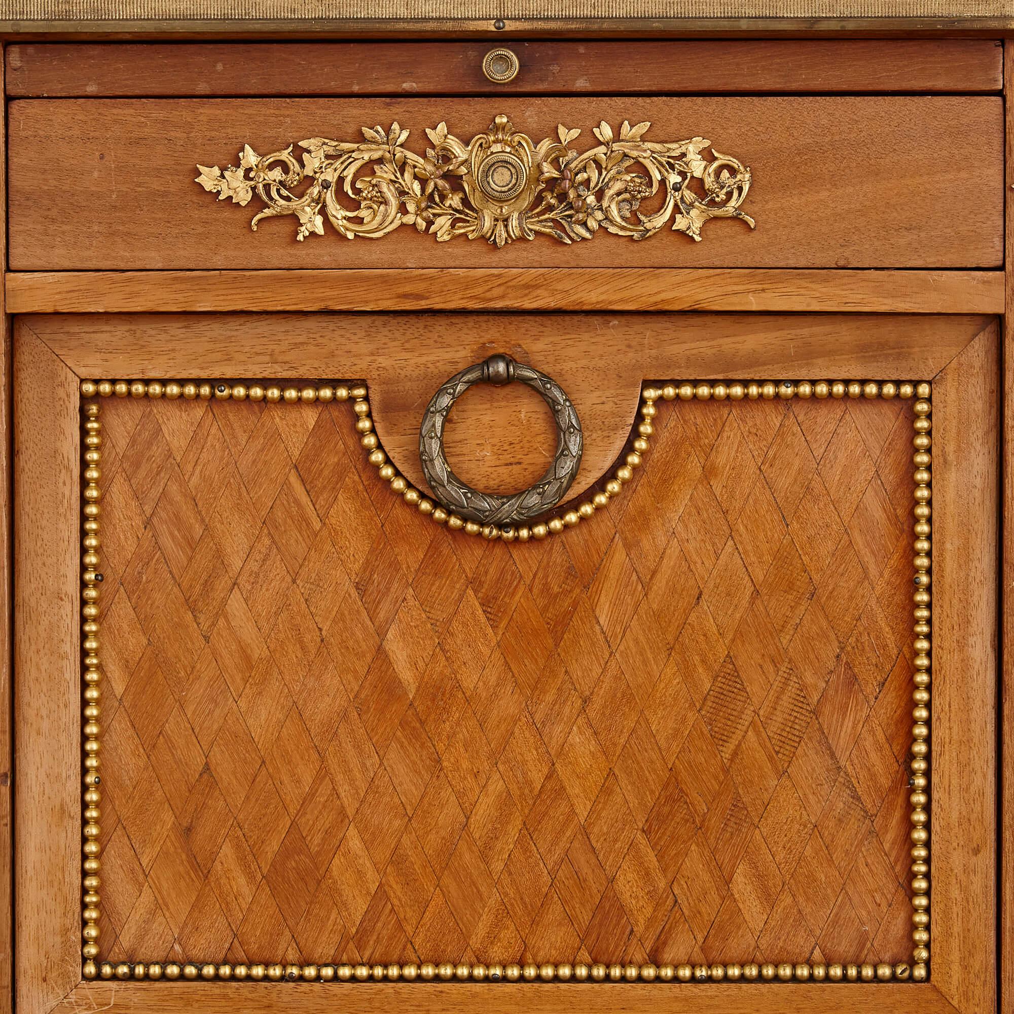 Pair of French Mahogany and Ormolu Bedside Cabinets For Sale 2