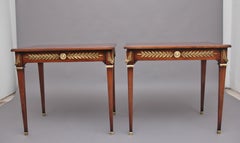 Pair of French Mahogany and Ormolu Mounted Lamp Tables