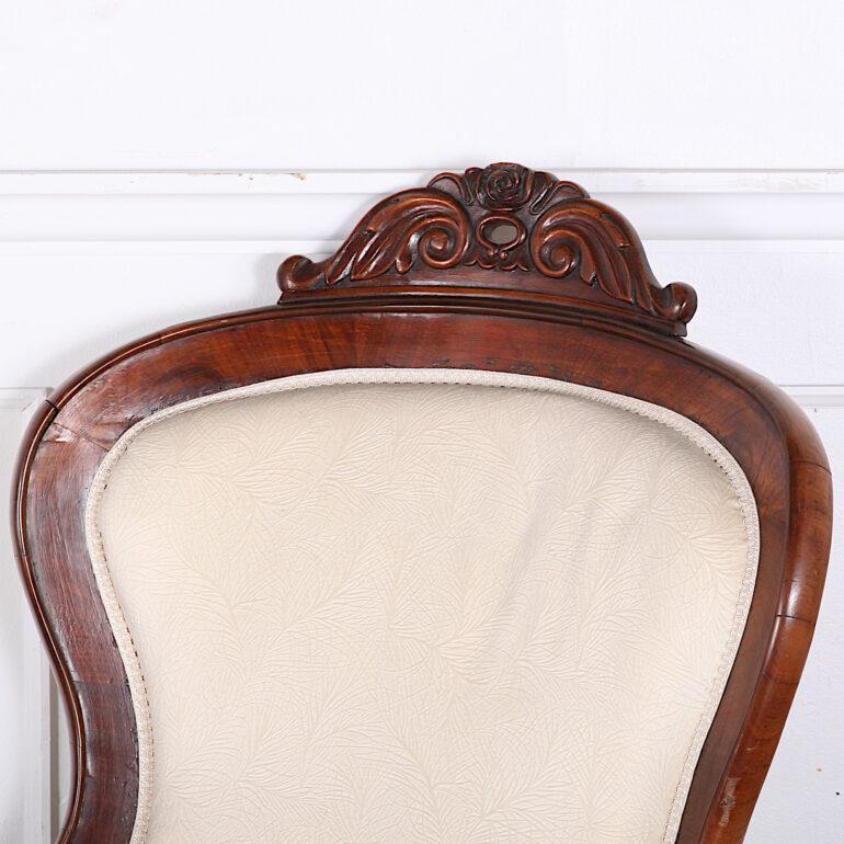 19th Century Pair of French Mahogany Framed Spoon Back Sofas