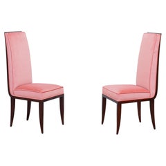 Pair of French Mahogany Side Chairs Attributed to Jules Leleu, C1940