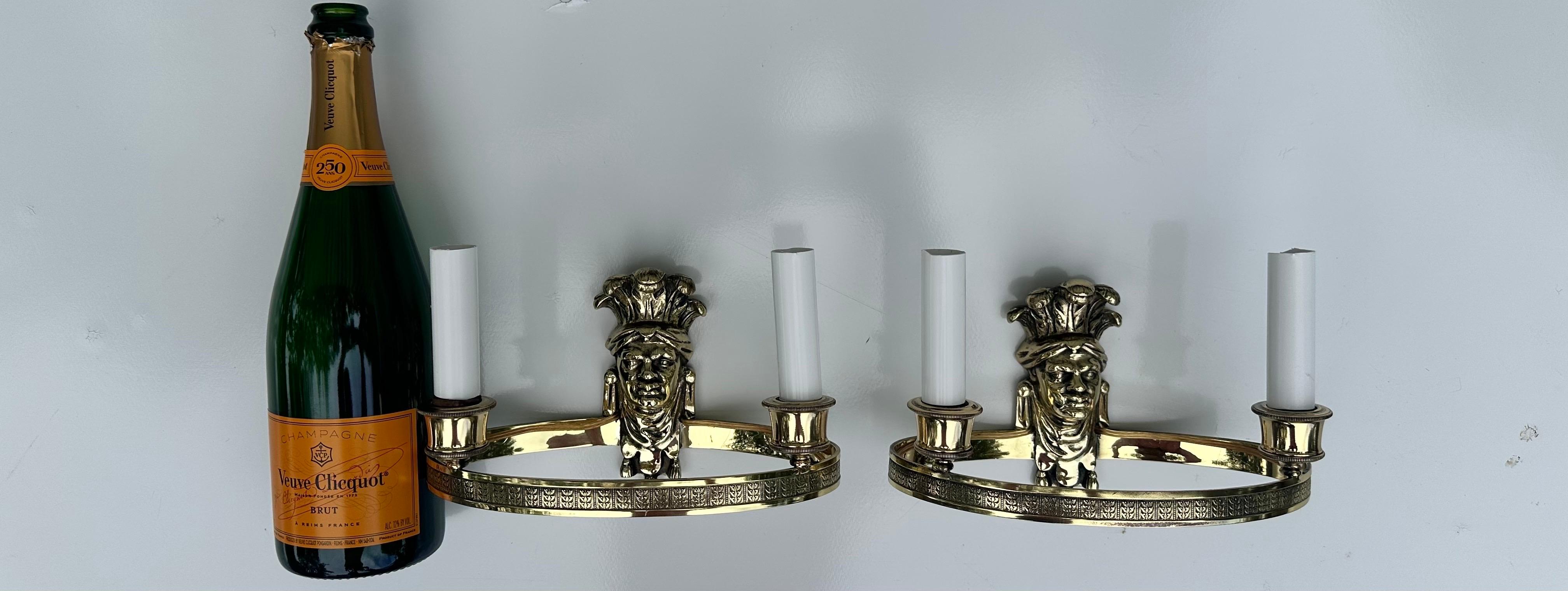Pair of French Maison Bagues Bronze Sconces For Sale 8