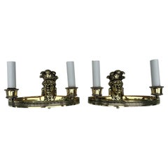 Pair of French Maison Bagues Bronze Sconces