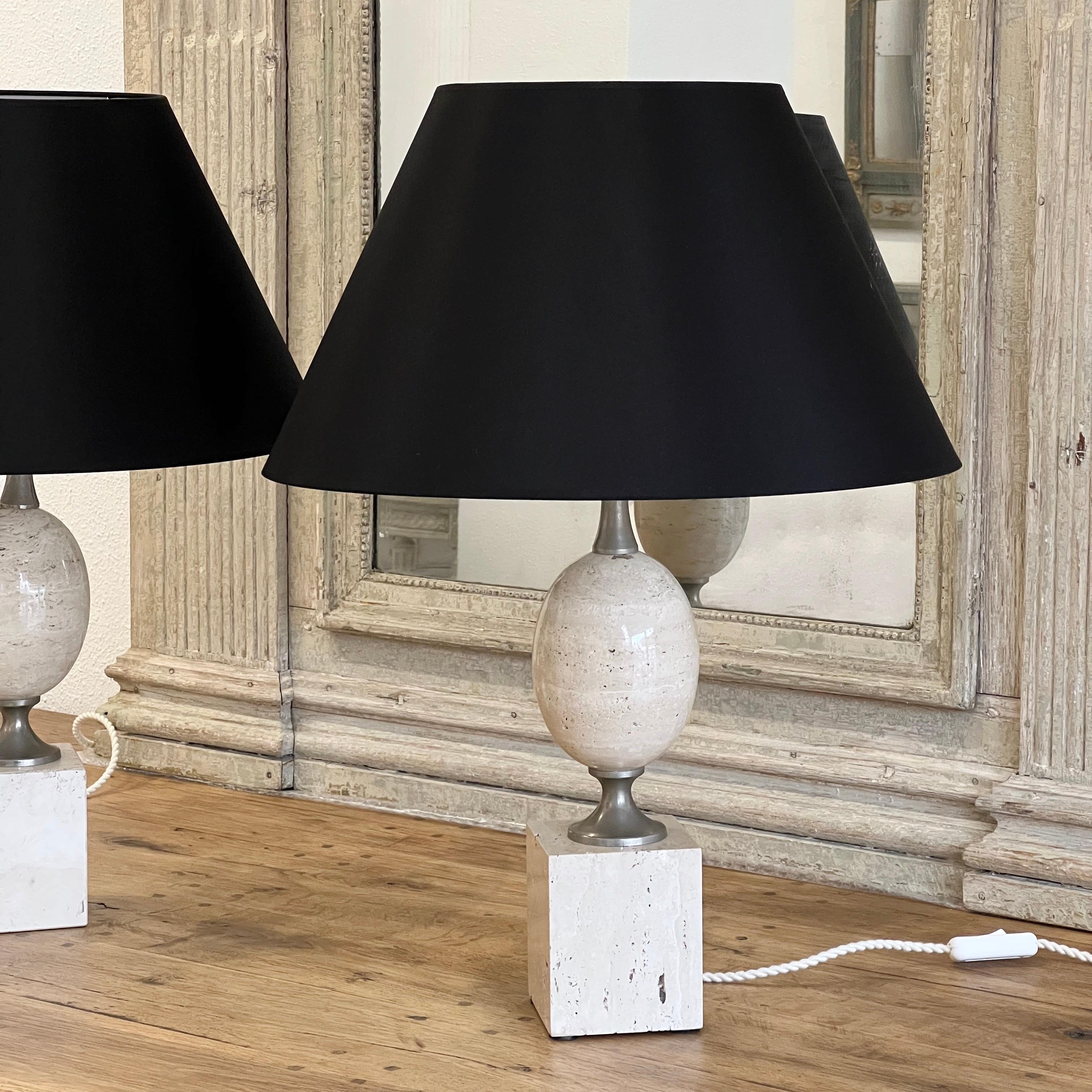 Mid-Century Modern Pair of French Maison Barbier Table Lamps
