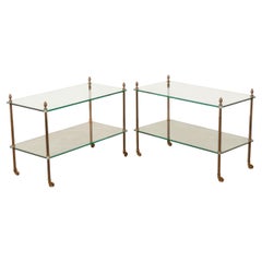 Pair of French Maison Charles Tiered Side Tables