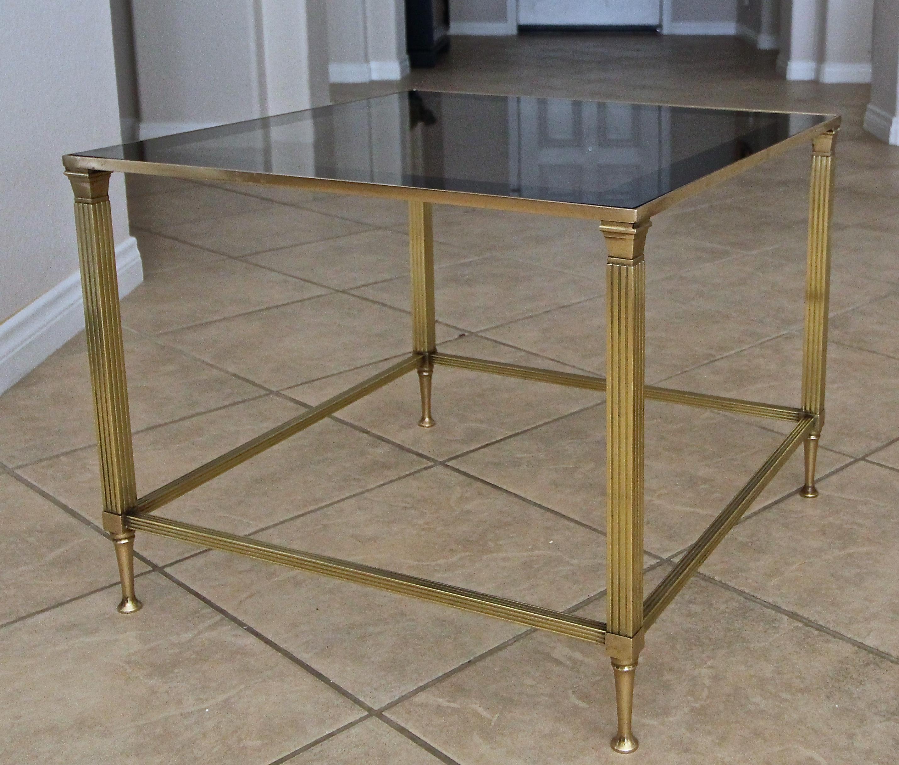 Pair of French Maison Jansen Brass Side or End Tables 6