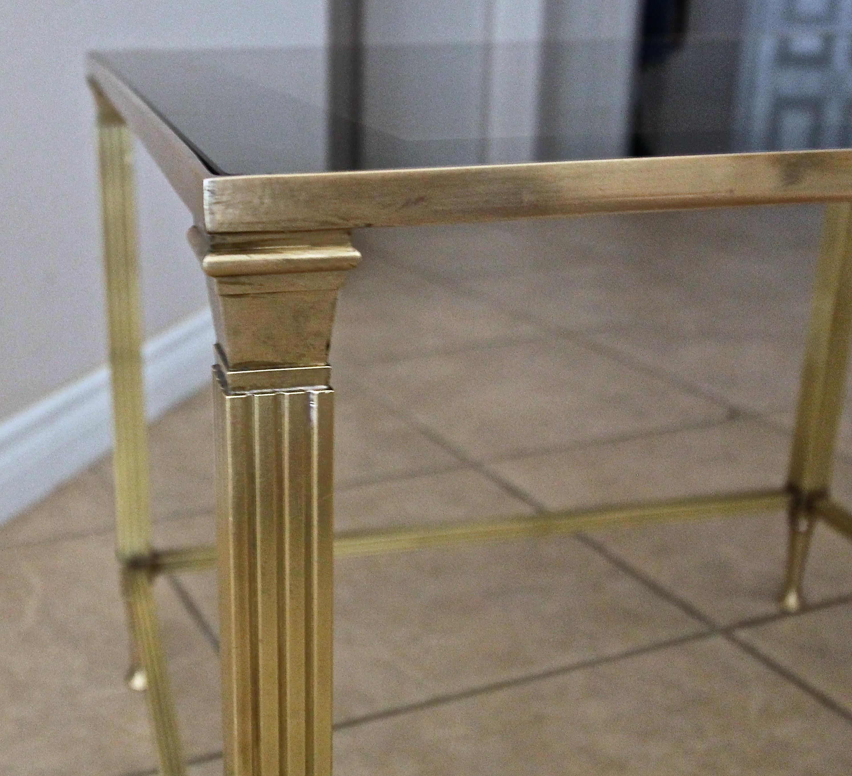 Pair of French Maison Jansen Brass Side or End Tables 8
