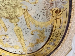 Pair of French Maison Jansen Neoclassical Gilt Bronze & Mirrored Sconces