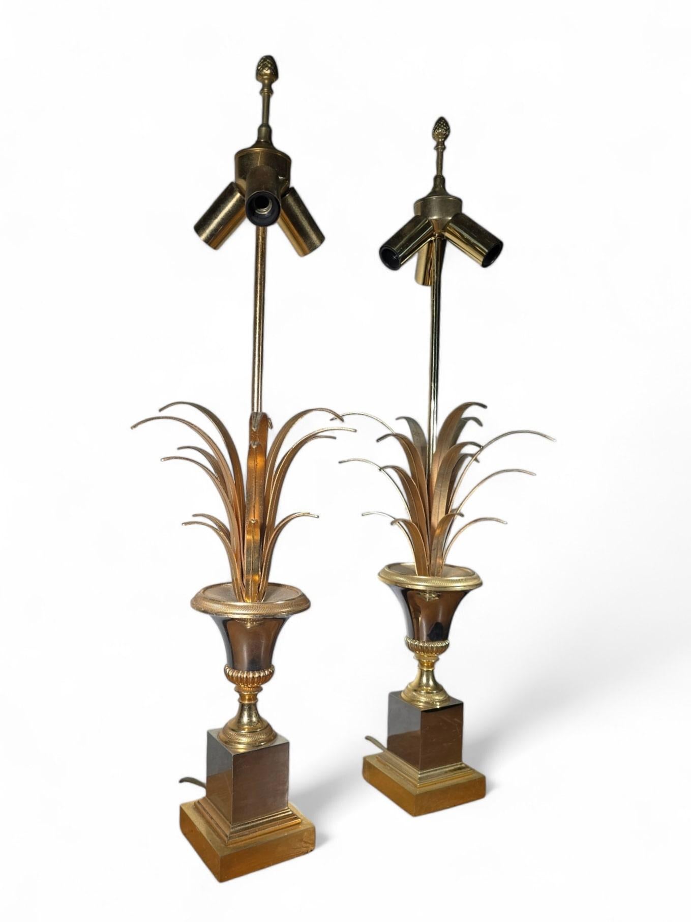 Paire de lampes ananas de la Maison Jansen en vente 7