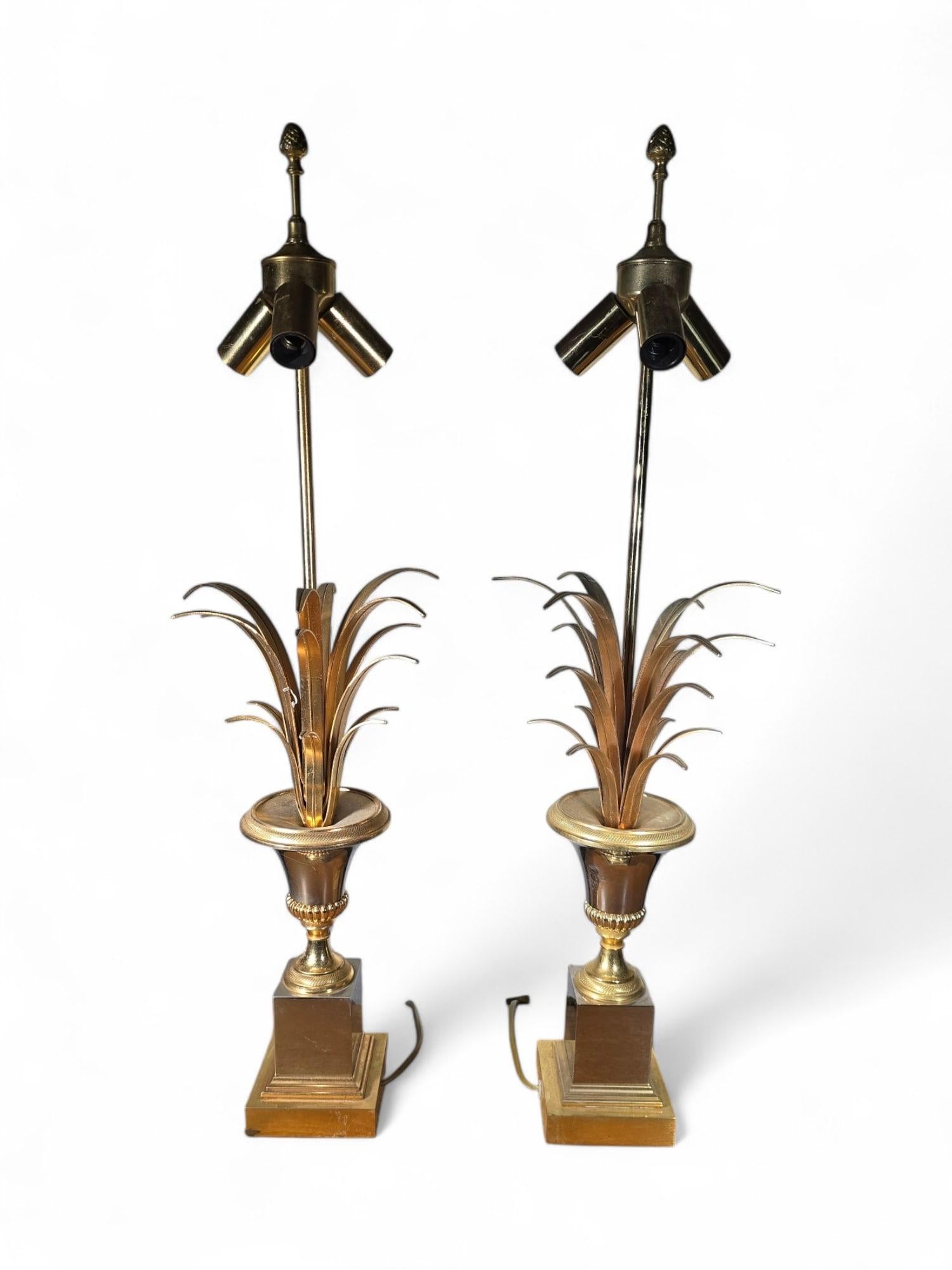Paire de lampes ananas de la Maison Jansen en vente 8