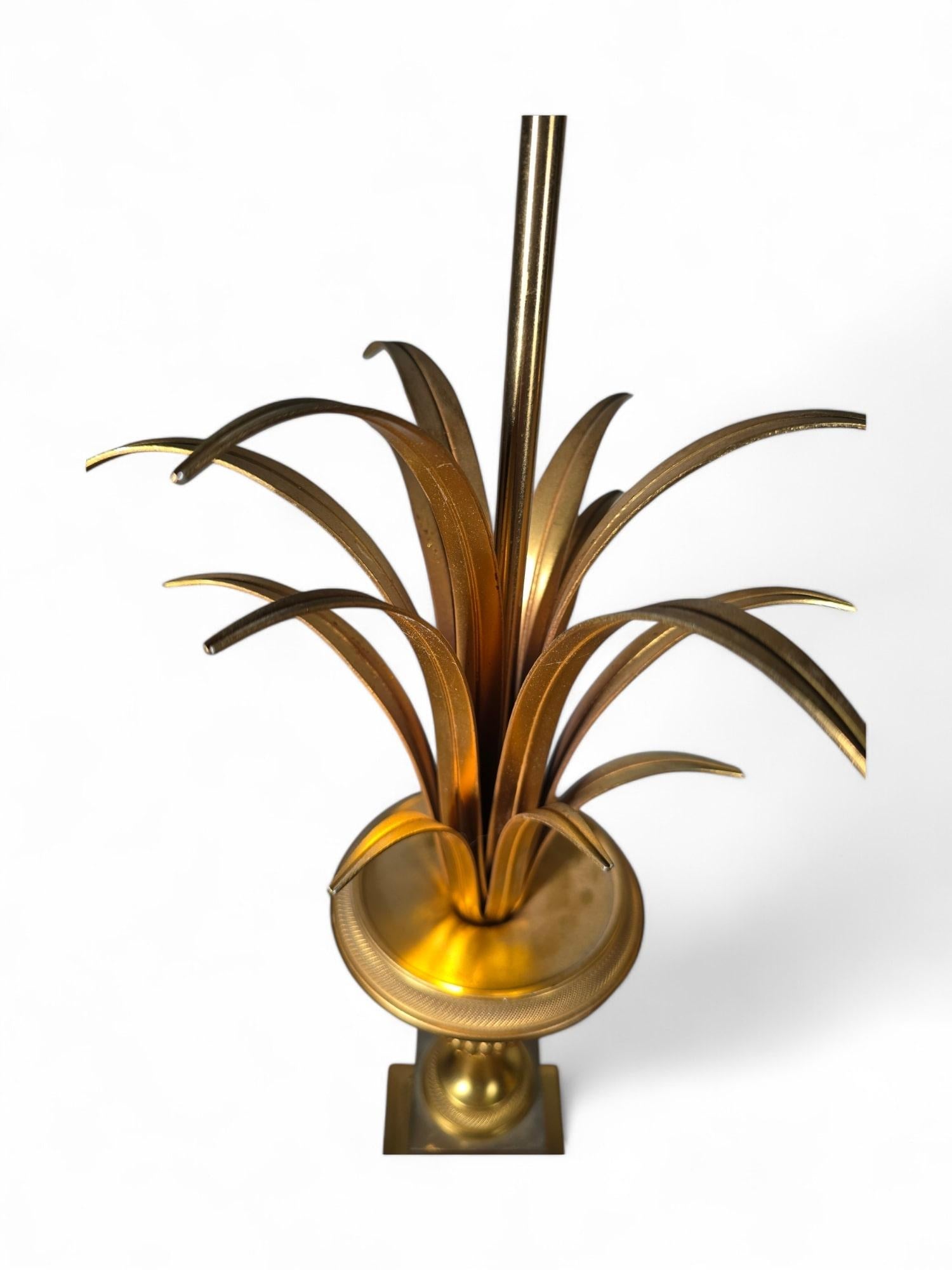 Pair of French Maison Jansen Pineapple Lamps For Sale 4