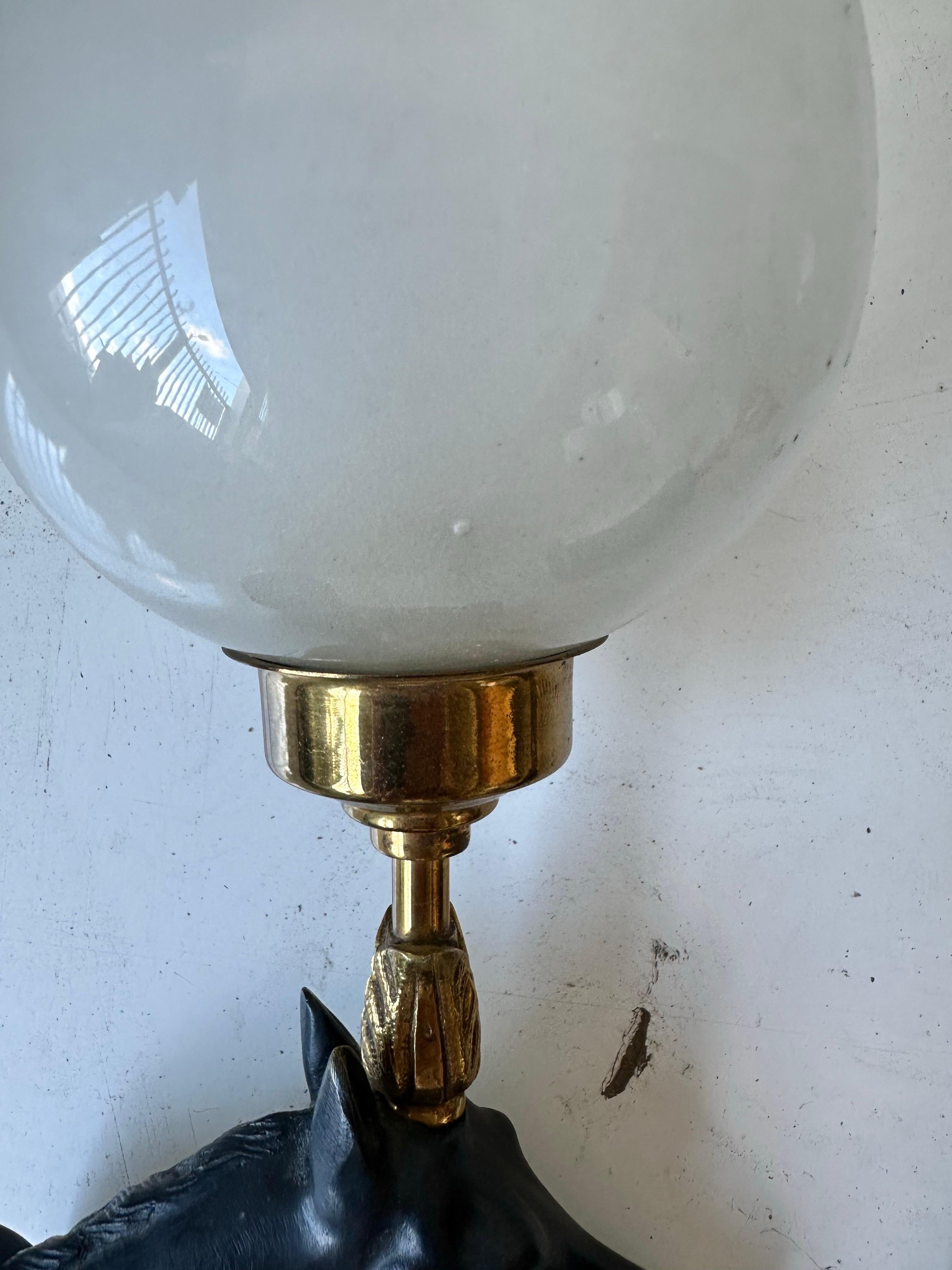 Coppia di lampade a cavallo francesi in bronzo della Maison Lancel, 2 coppie disponibili In condizioni buone in vendita a Miami, FL