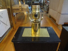 Pair of French Marble and Brass Lamps Attributed to Maison Charles