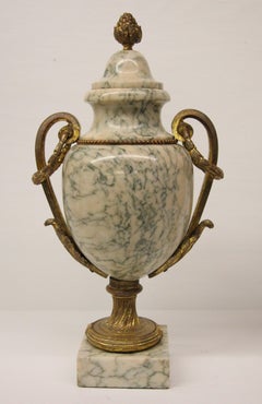 Pair of French Marble and Bronze Cassolettes